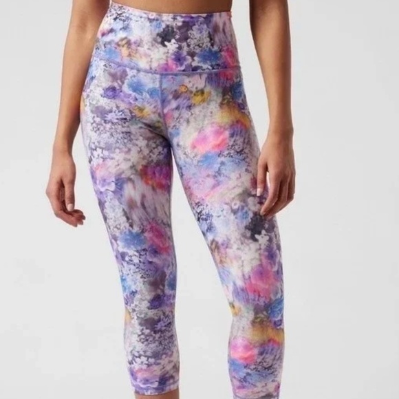 Leggings Capri Athleta Elation Powervita Blu Navy Taglia S – Nuovi Senza Etichette